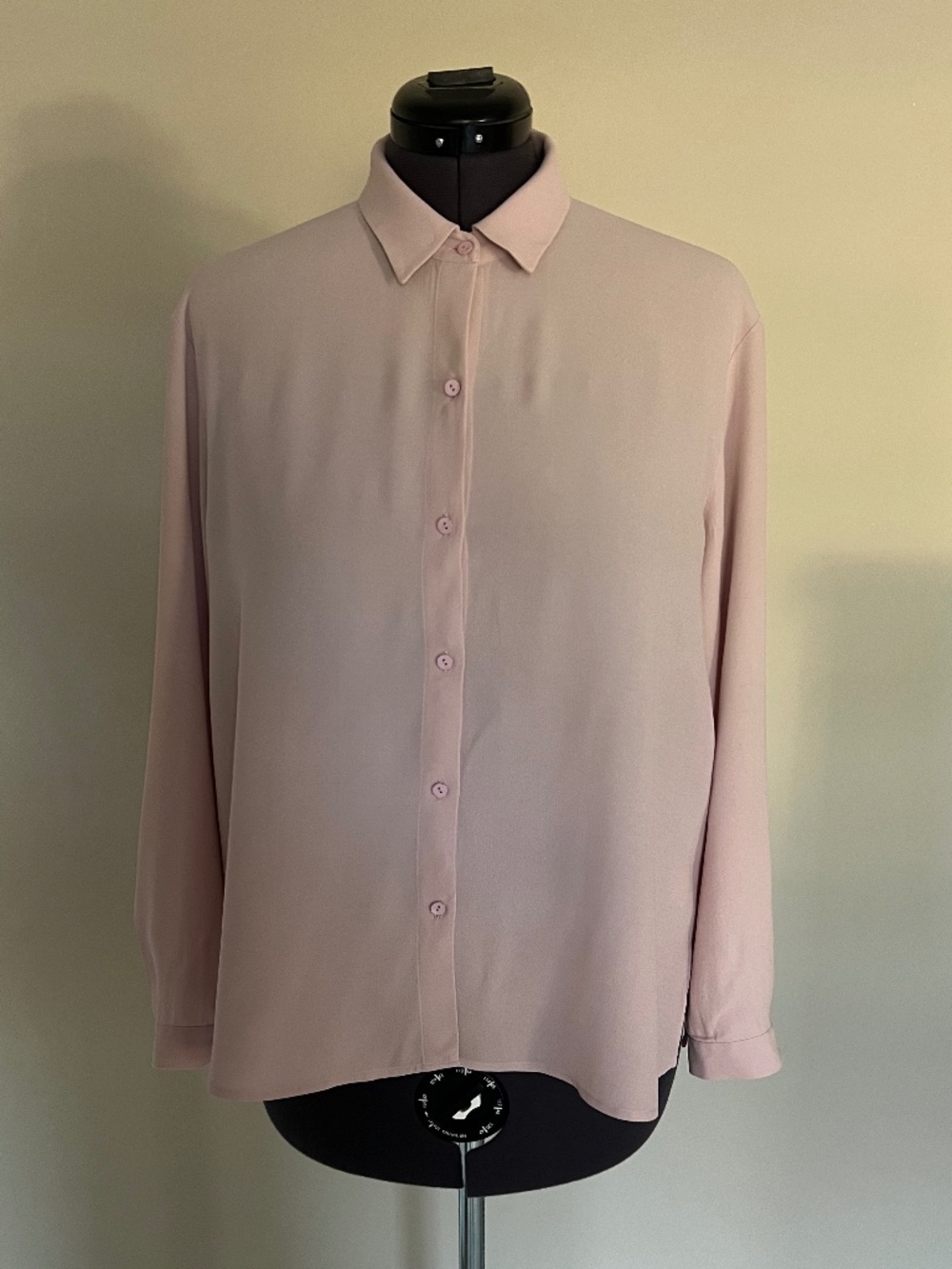 Eileen Fisher Womens Light Pink Button Up Blouse Size S